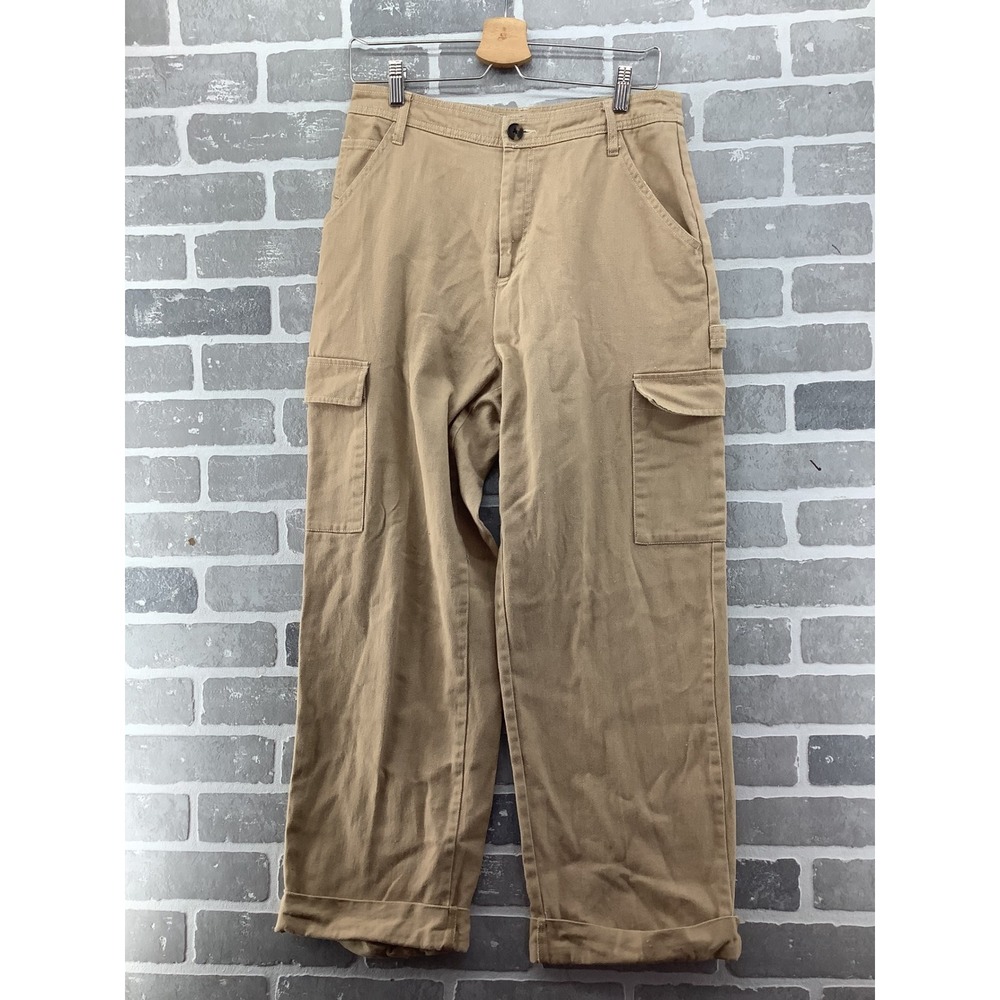 Sandy Liang x Target Tan Cotton Cargo Carpenter Pants Wide Leg Khaki Womens 8